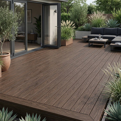 Composite Decking Board Dark Brown